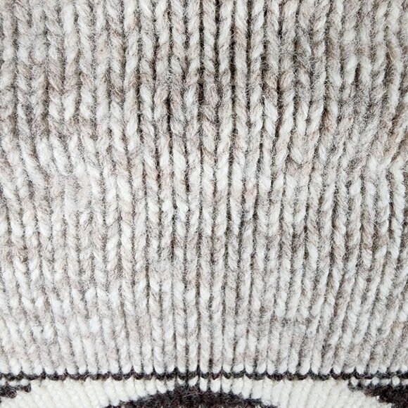 Aritzia TNA Sea to Sky Lambswool Zip Front Cardigan Logo Brown Cream Size Medium - Picture 13 of 16